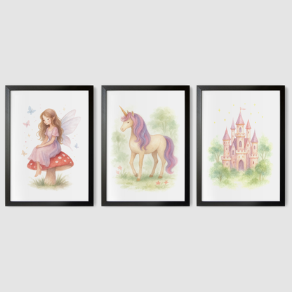 Enchanted Forest Friends Print Set - Fairytale Collection Set of 3