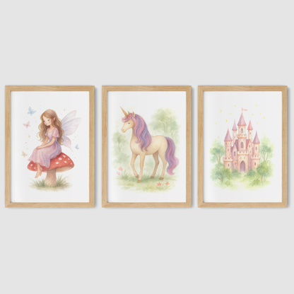 Enchanted Forest Friends Print Set - Fairytale Collection Set of 3