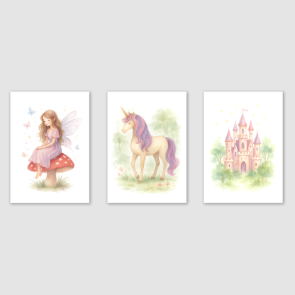 Enchanted Forest Friends Print Set - Fairytale Collection Set of 3