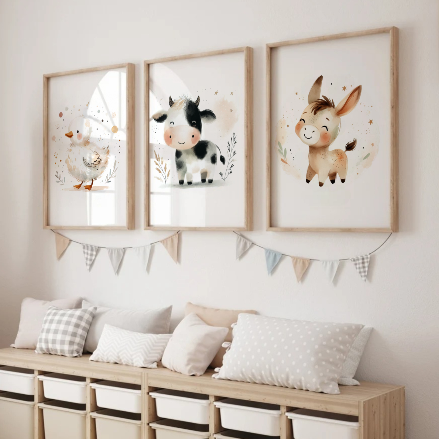 Nursery Farm Animal Print Set