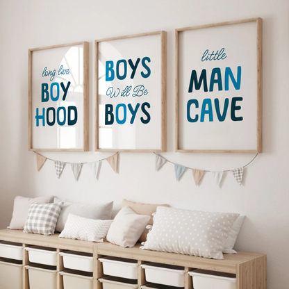 Little Man Cave Print Set