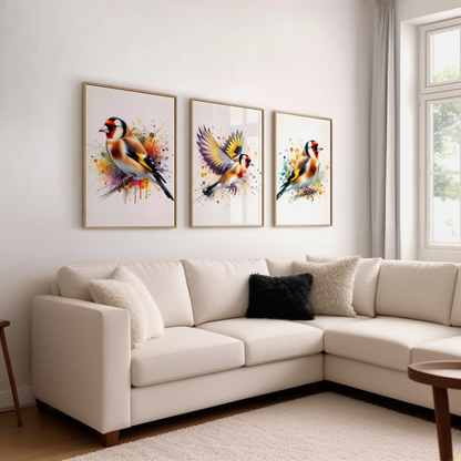 Watercolour Goldfinch Print Set