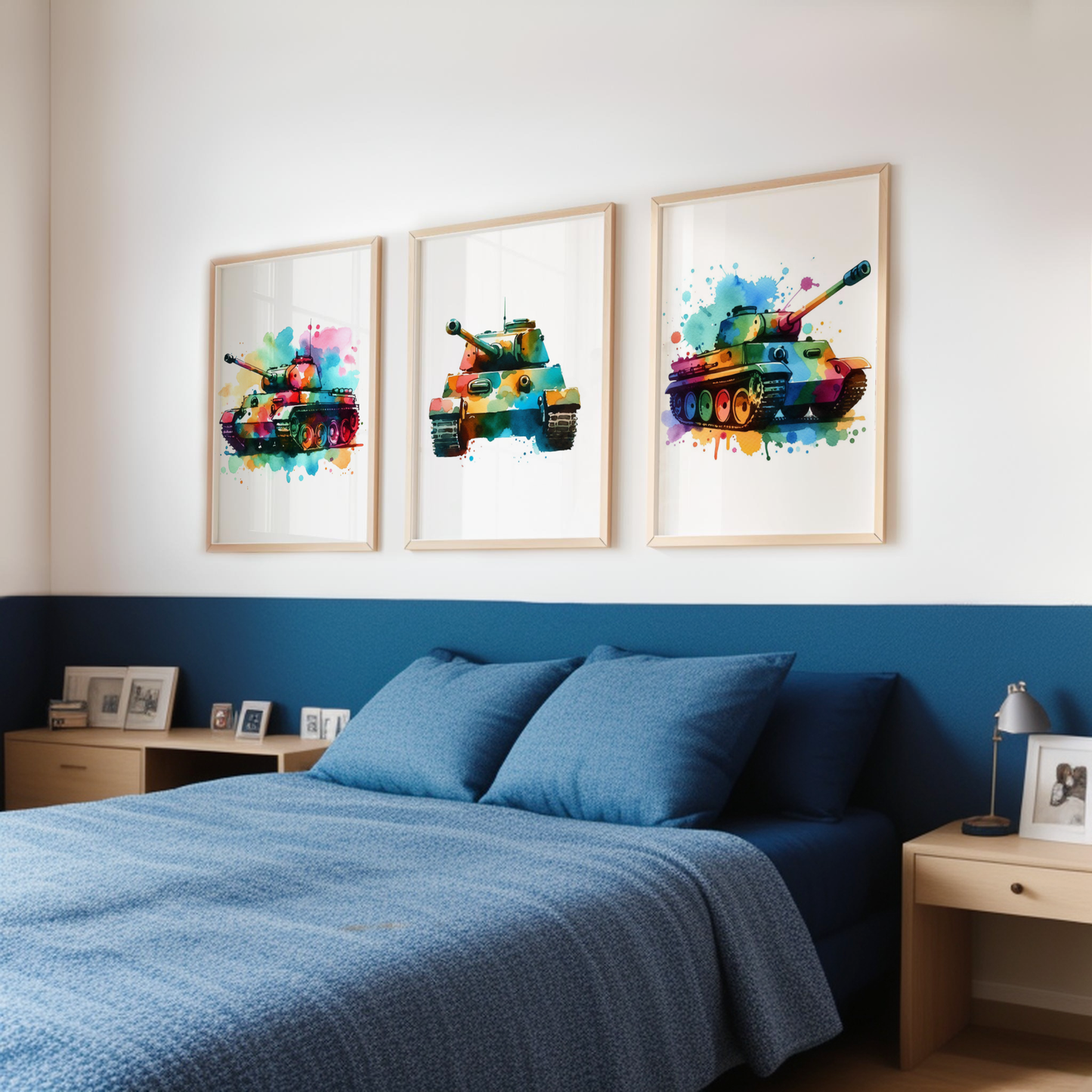 Colourful Tank Print Set