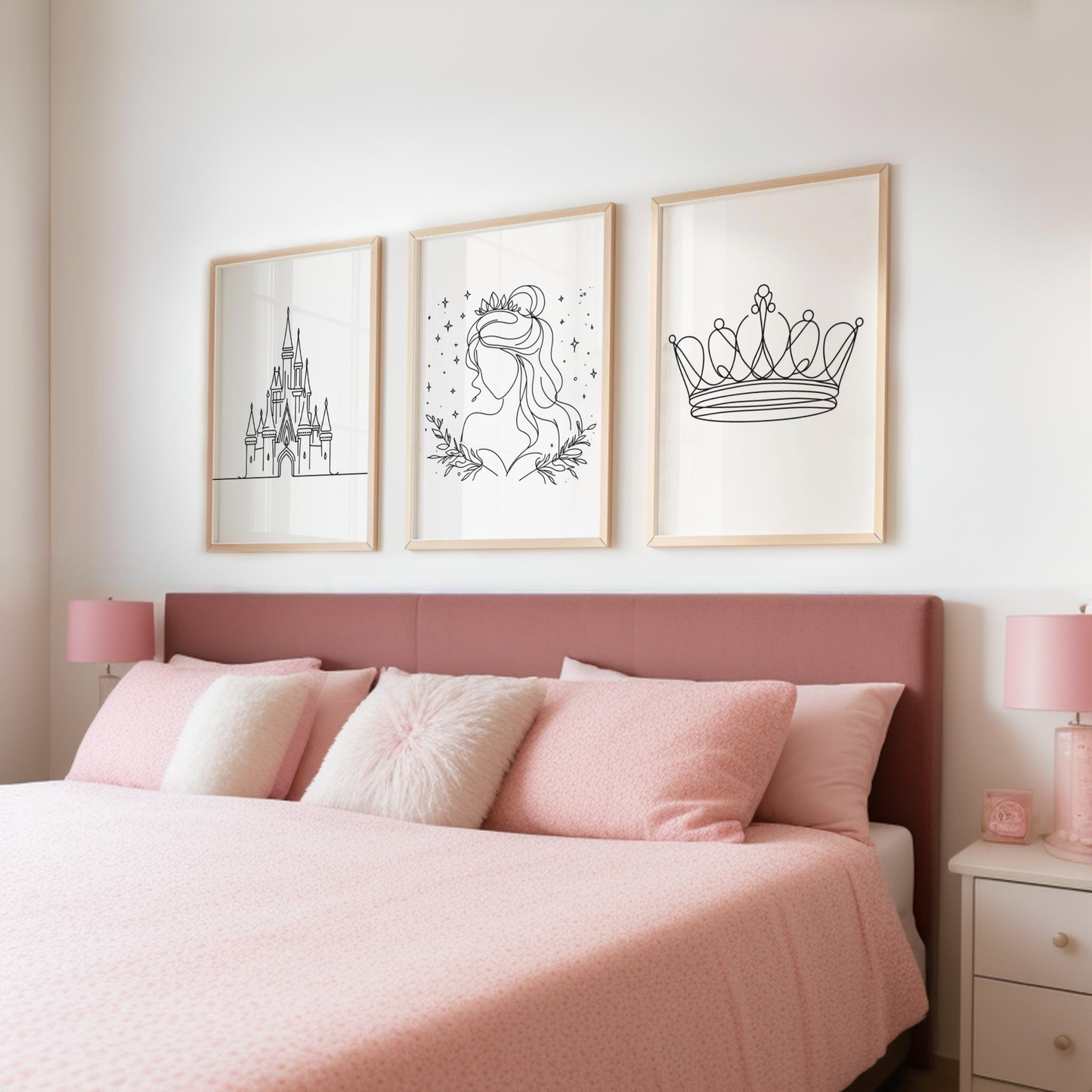 Princess Line Art Print Set