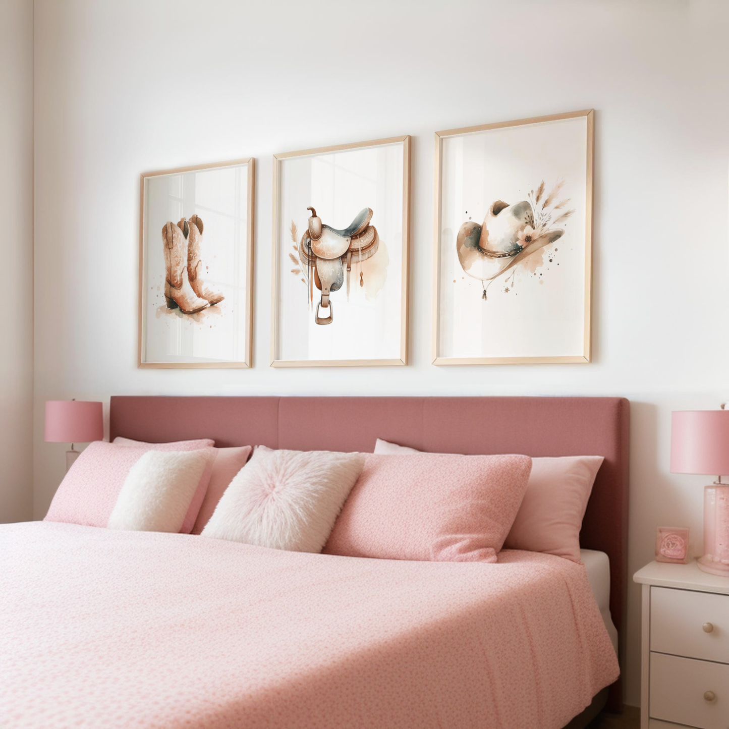 Boho Cow Girl Print Set