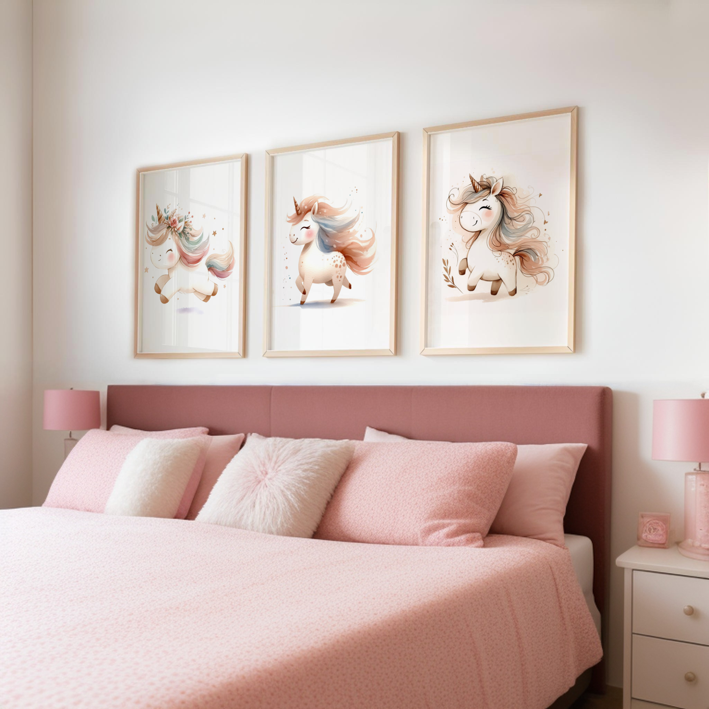 Boho Unicorn Print Set