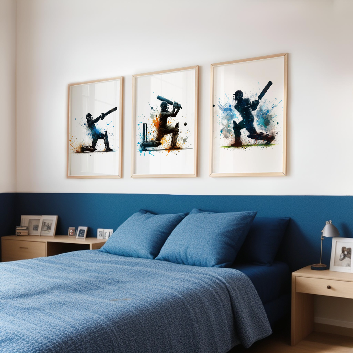 Cricket Batsmen Print Set