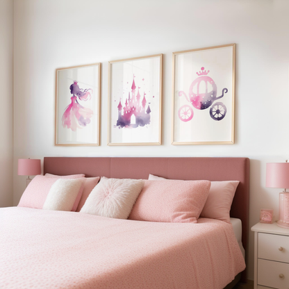 Watercolour Princess Print Set