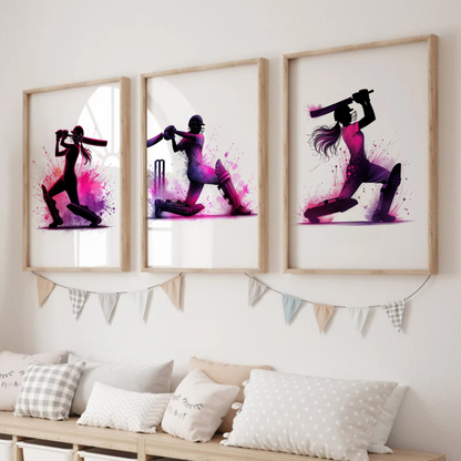 Girls Pink Cricket Print Set - Cricket Collection Set of 3