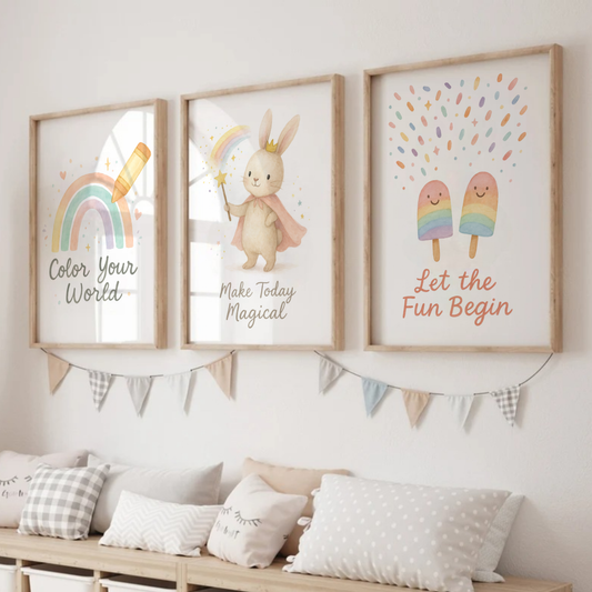 Playful Positivity Print Set - Rainbow & Positivity Collection Set of 3