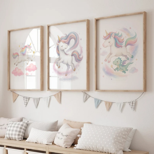 Sky Dancers Print Set - Unicorns Collection Set of 3