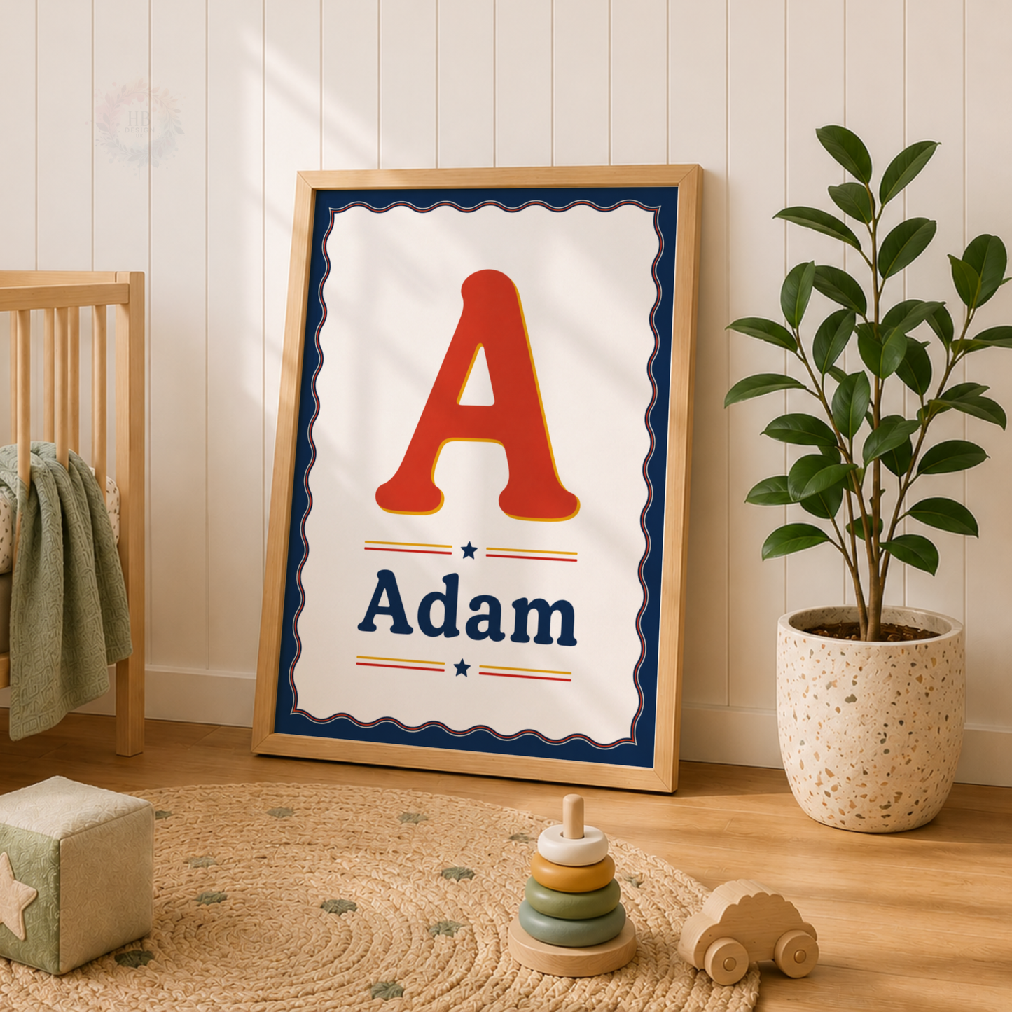 Busy Vehicles – Personalised Set of 3 Transport Nursery Prints
