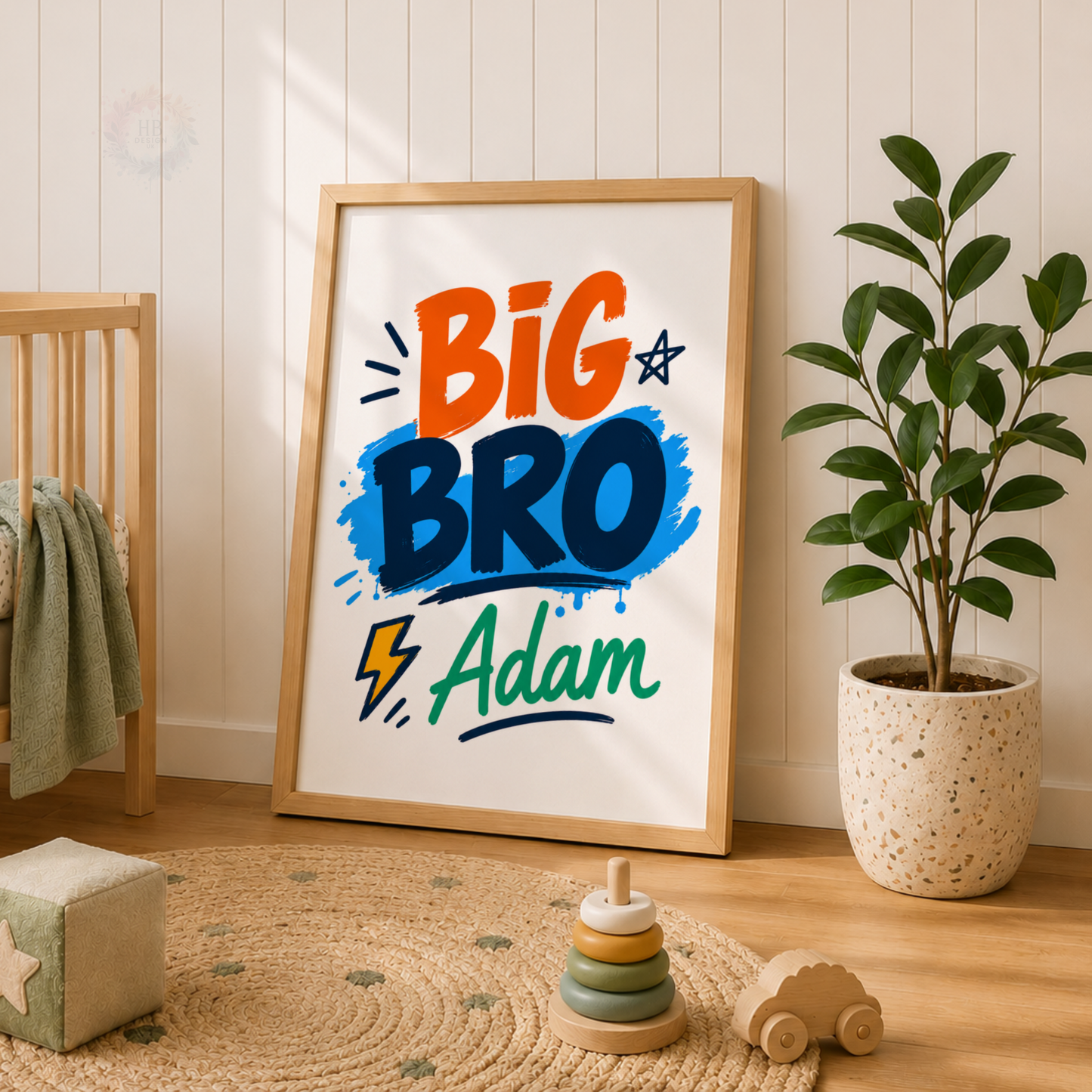Bold Brothers – Personalised Set of 3 Big Bro & Little Bro Prints
