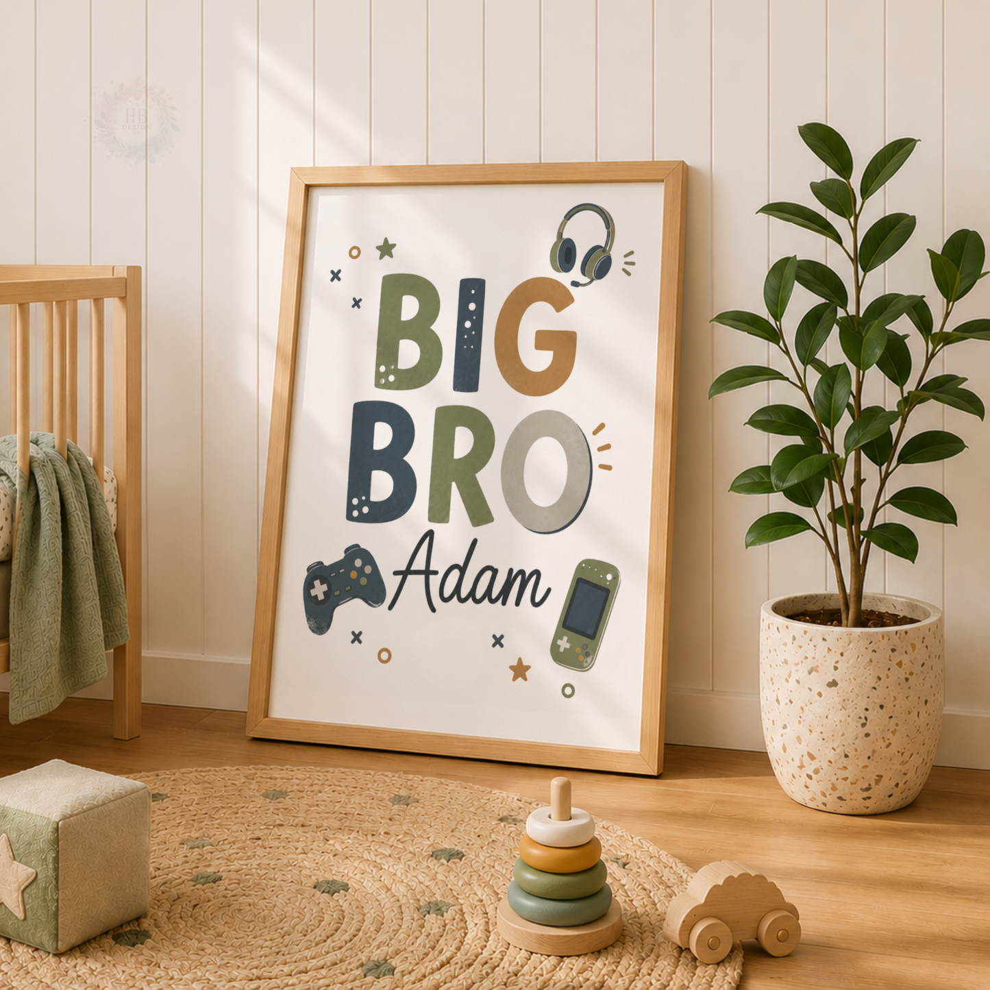 Gaming Brothers – Personalised Big Bro & Little Bro Print Set