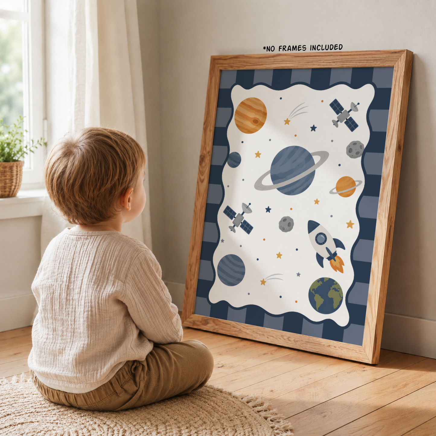 Cosmic Adventures – Personalised Set of 3 Space Nursery Prints