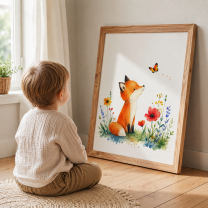 Wildflower Friends – Set of 3 Woodland Nursery Prints