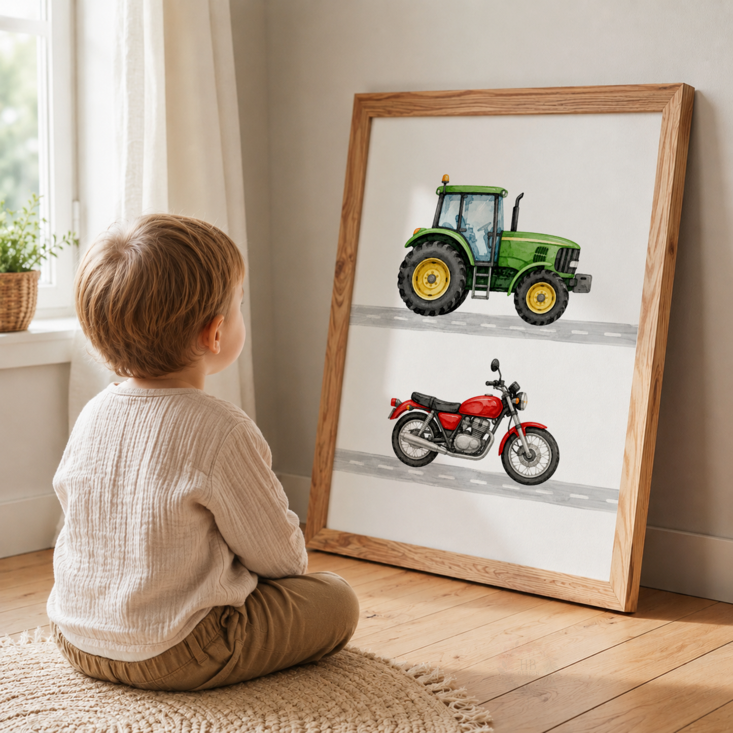 On the Move – Set of 3 Vehicle Nursery Prints