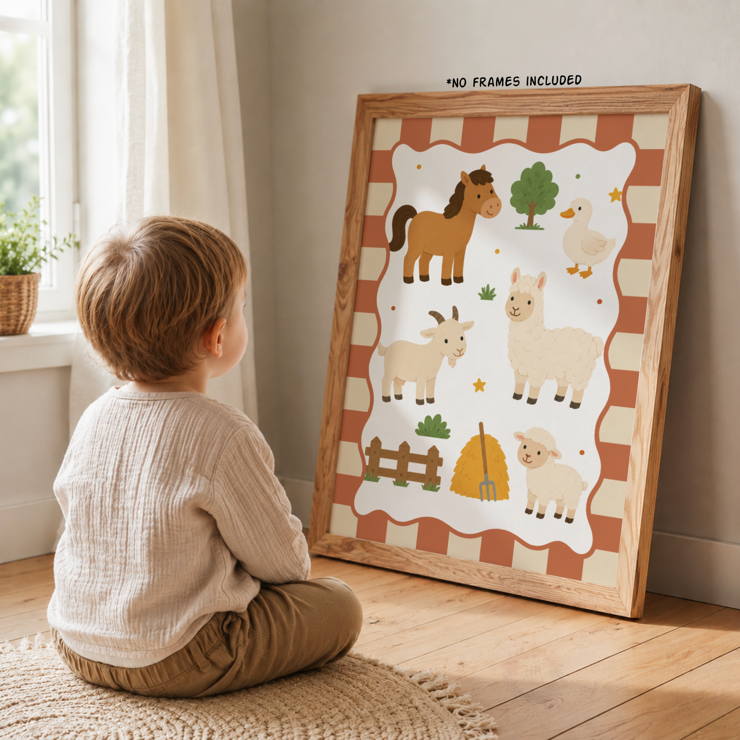 Little Farmyard – Personalised Set of 3 Farm Animal Nursery Prints