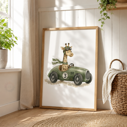 Vintage Tractor Wall Art Set – Green Red & Yellow Farm Nursery Prints (Copy)