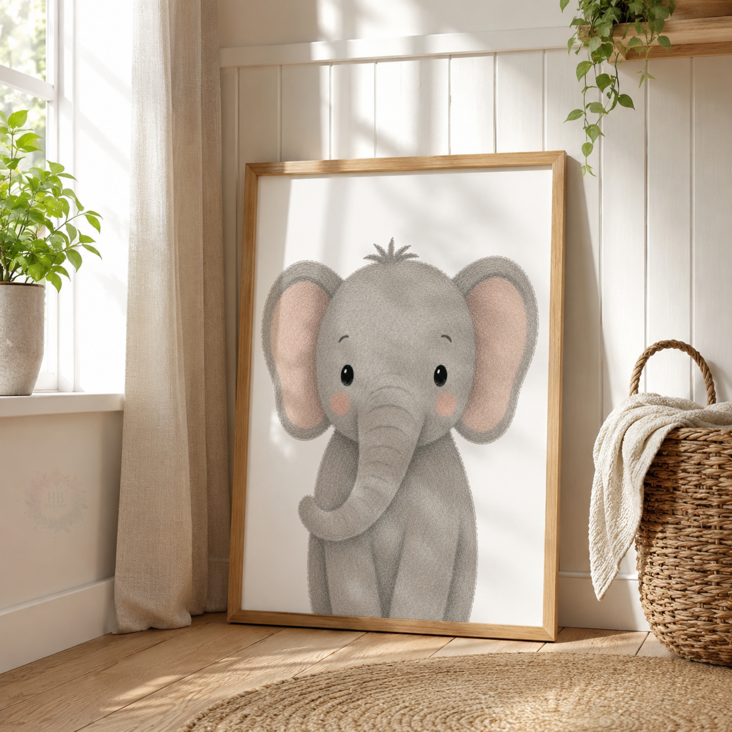 Safari Animal Nursery Prints Set – Tiger Elephant & Leopard Wall Art