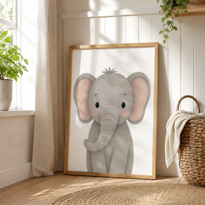 Safari Animal Nursery Prints Set – Tiger Elephant & Leopard Wall Art