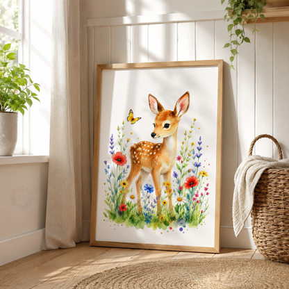 Wildflower Friends – Set of 3 Woodland Nursery Prints