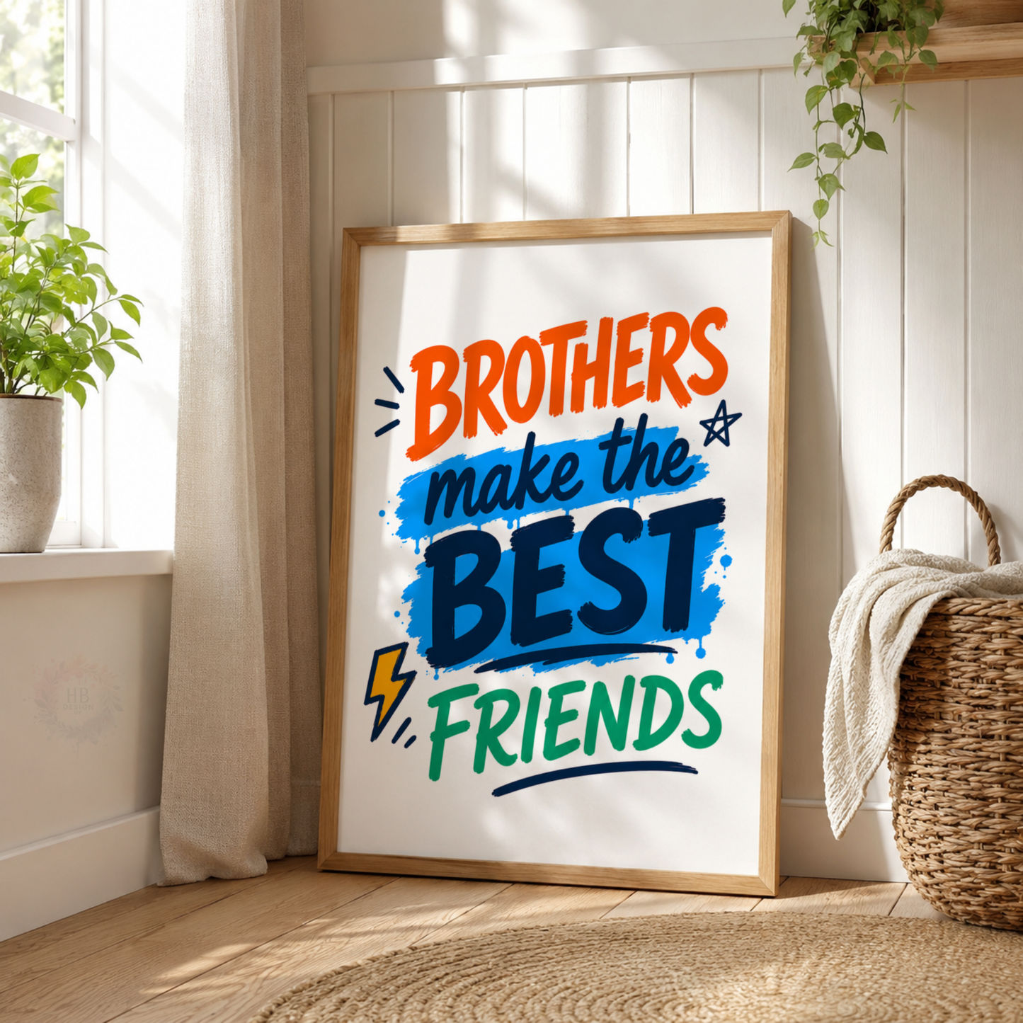Bold Brothers – Personalised Set of 3 Big Bro & Little Bro Prints