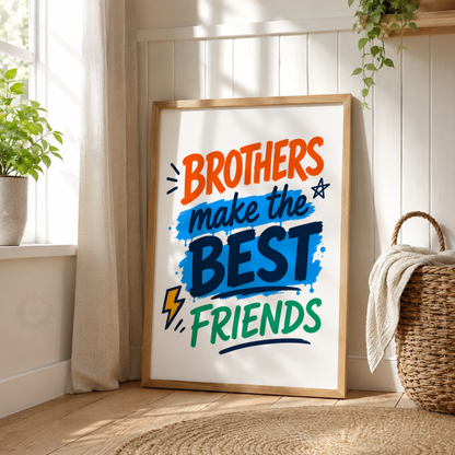 Bold Brothers – Personalised Set of 3 Big Bro & Little Bro Prints