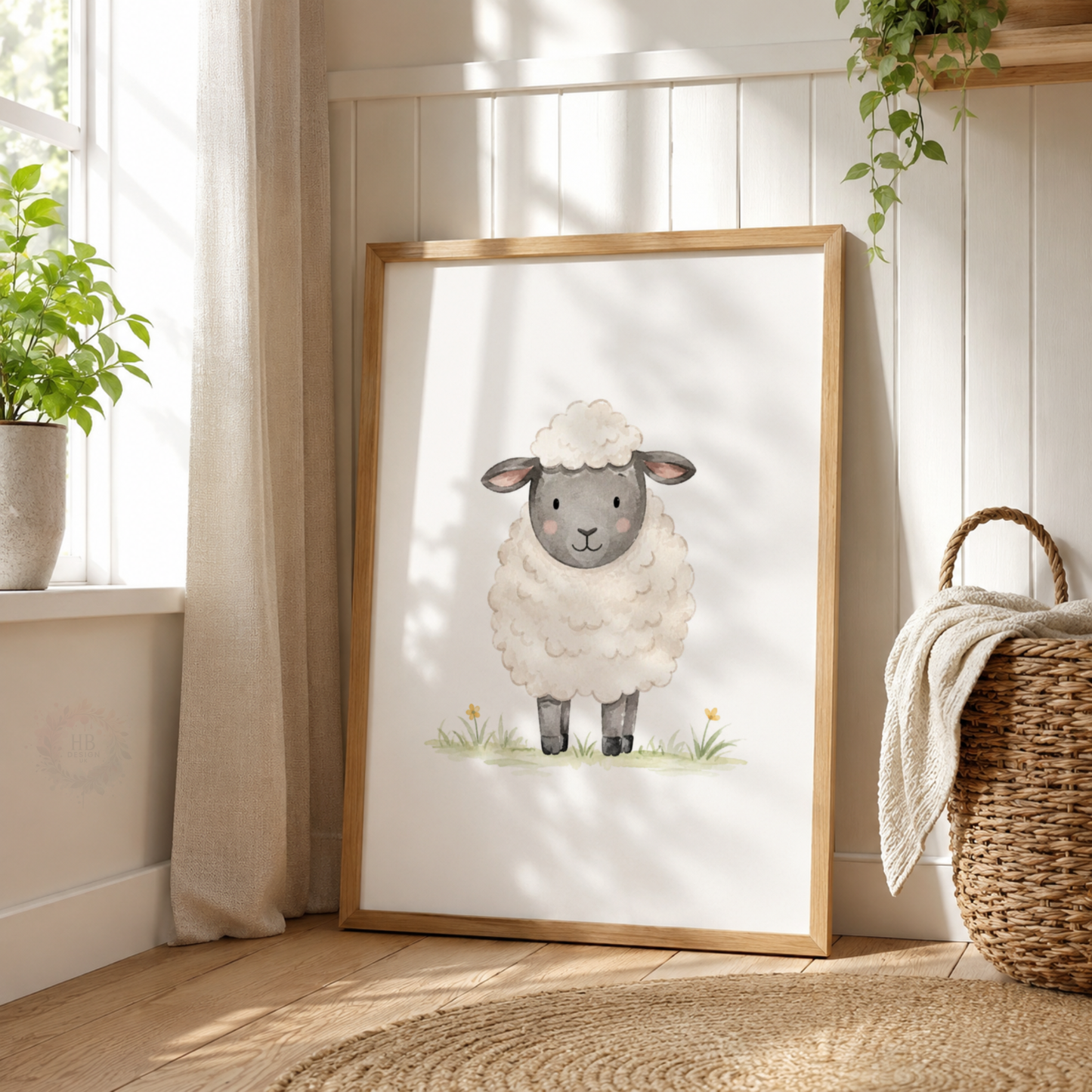 Farm Animal Nursery Wall Art Print Set – Sheep, Cow & Pig