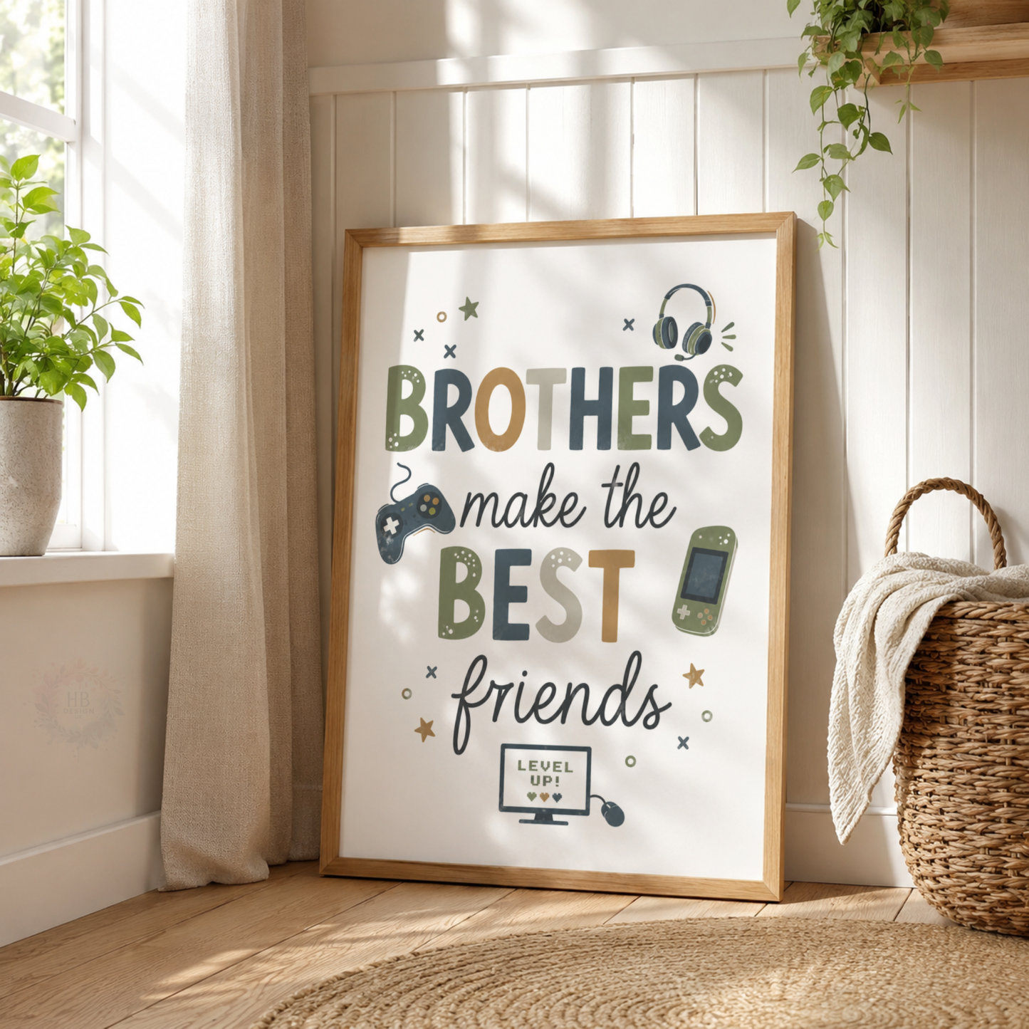Gaming Brothers – Personalised Big Bro & Little Bro Print Set