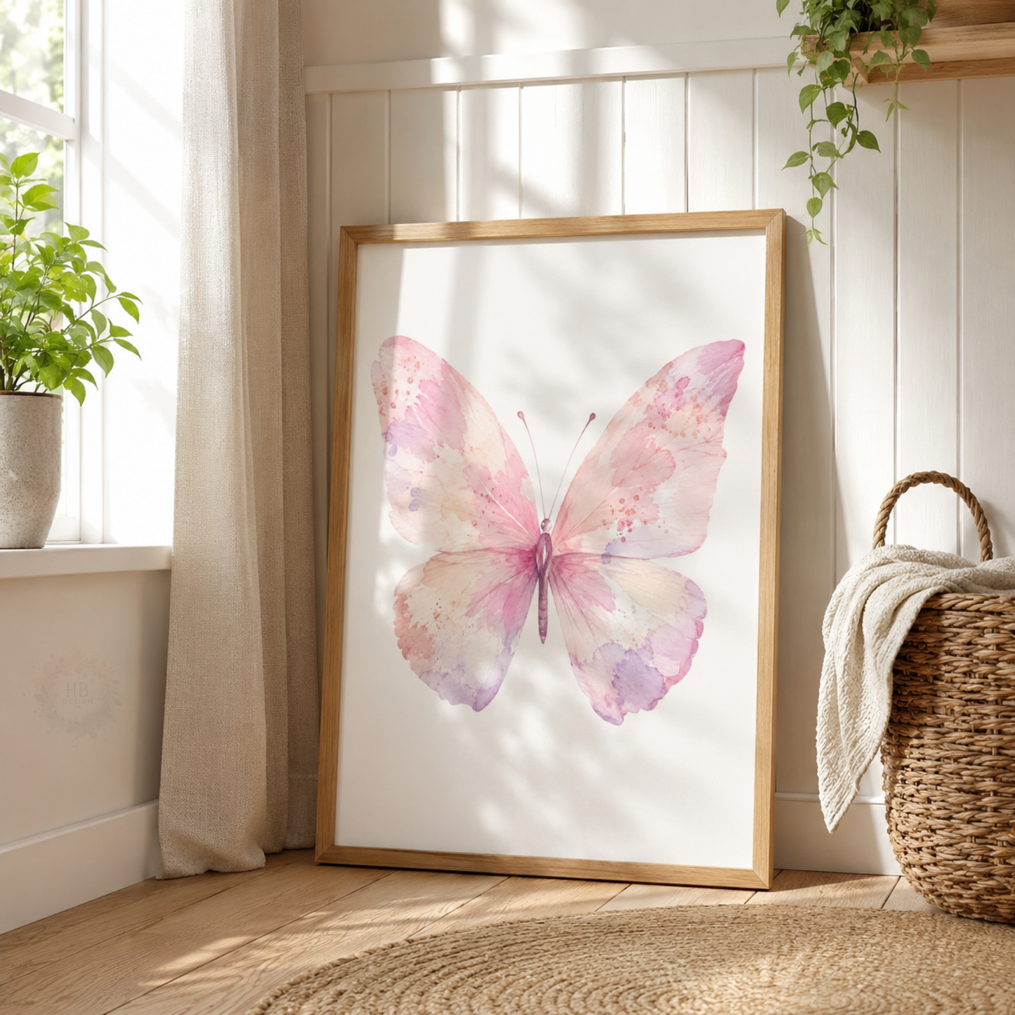 Pastel Butterfly Wall Art Print Set – Girls Bedroom & Nursery Decor