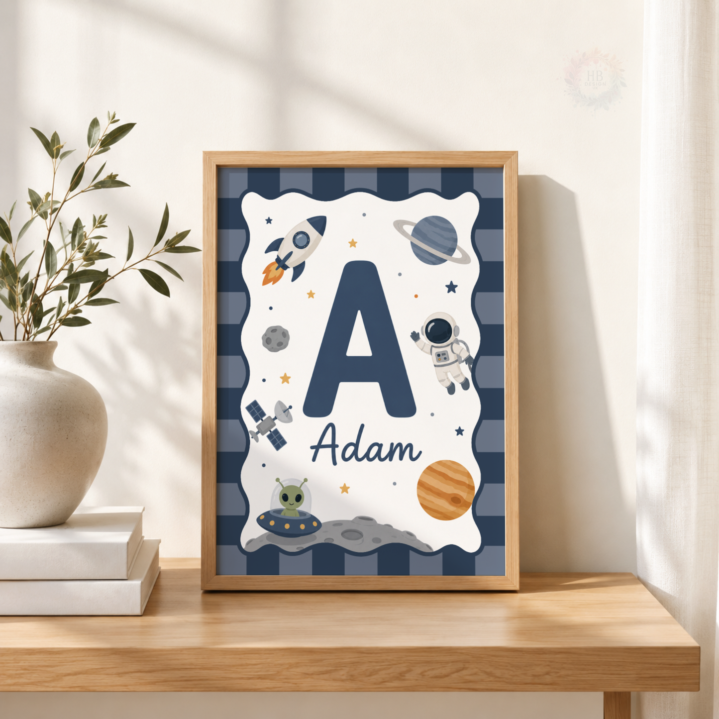Cosmic Adventures – Personalised Set of 3 Space Nursery Prints