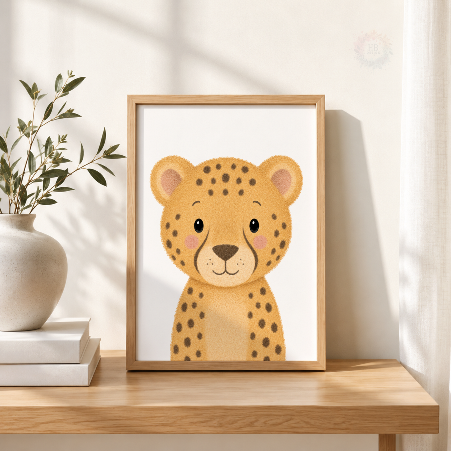Safari Animal Nursery Prints Set – Tiger Elephant & Leopard Wall Art