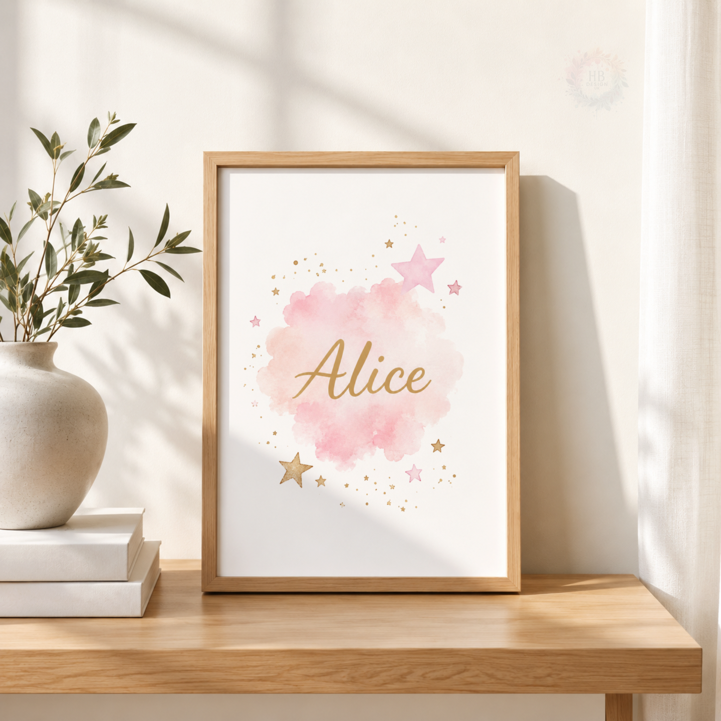 Personalised Paris Wall Art Print Set – Pink Eiffel Tower & Perfume Girls Bedroom Decor