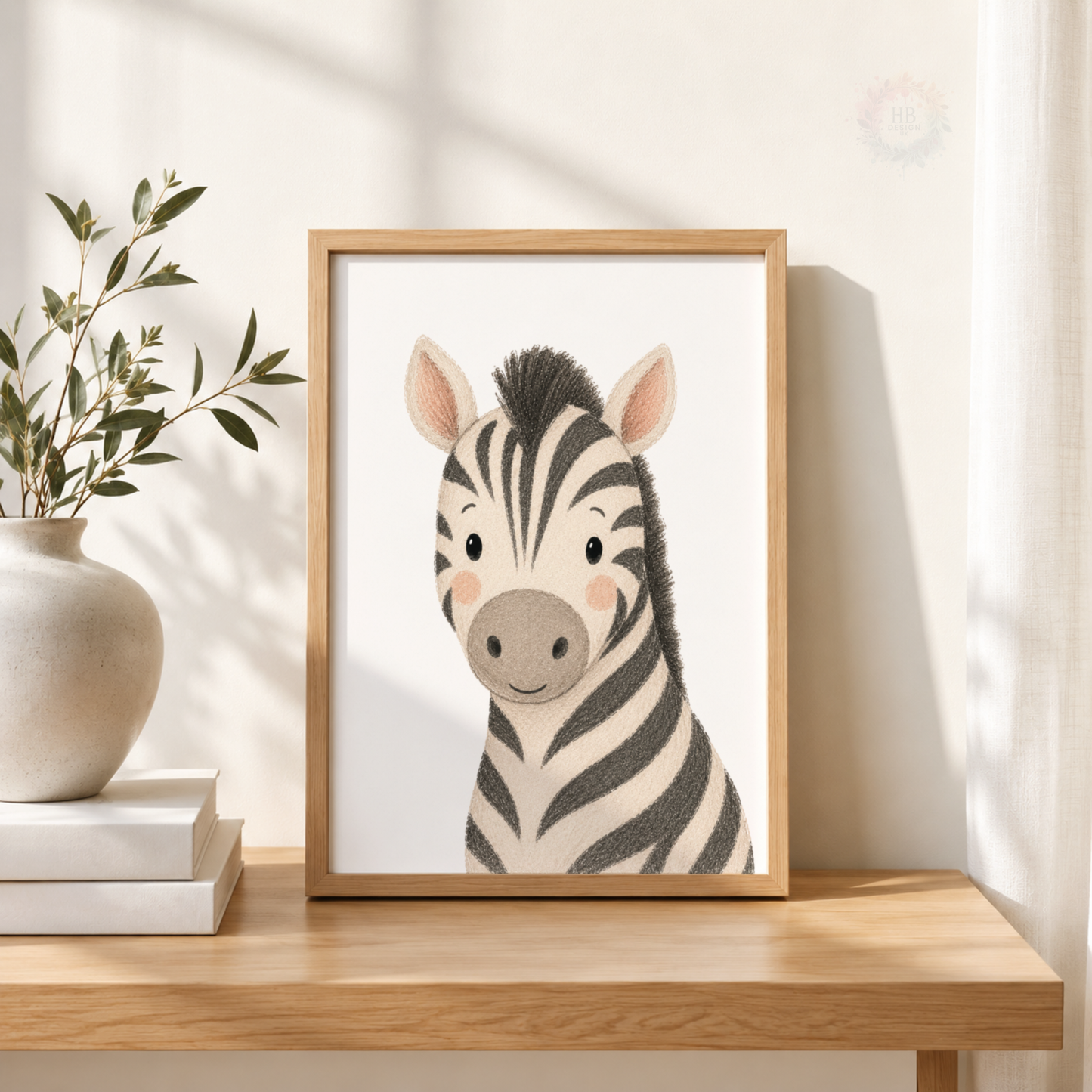 Safari Animal Nursery Prints Set – Lion Giraffe & Zebra Wall Art
