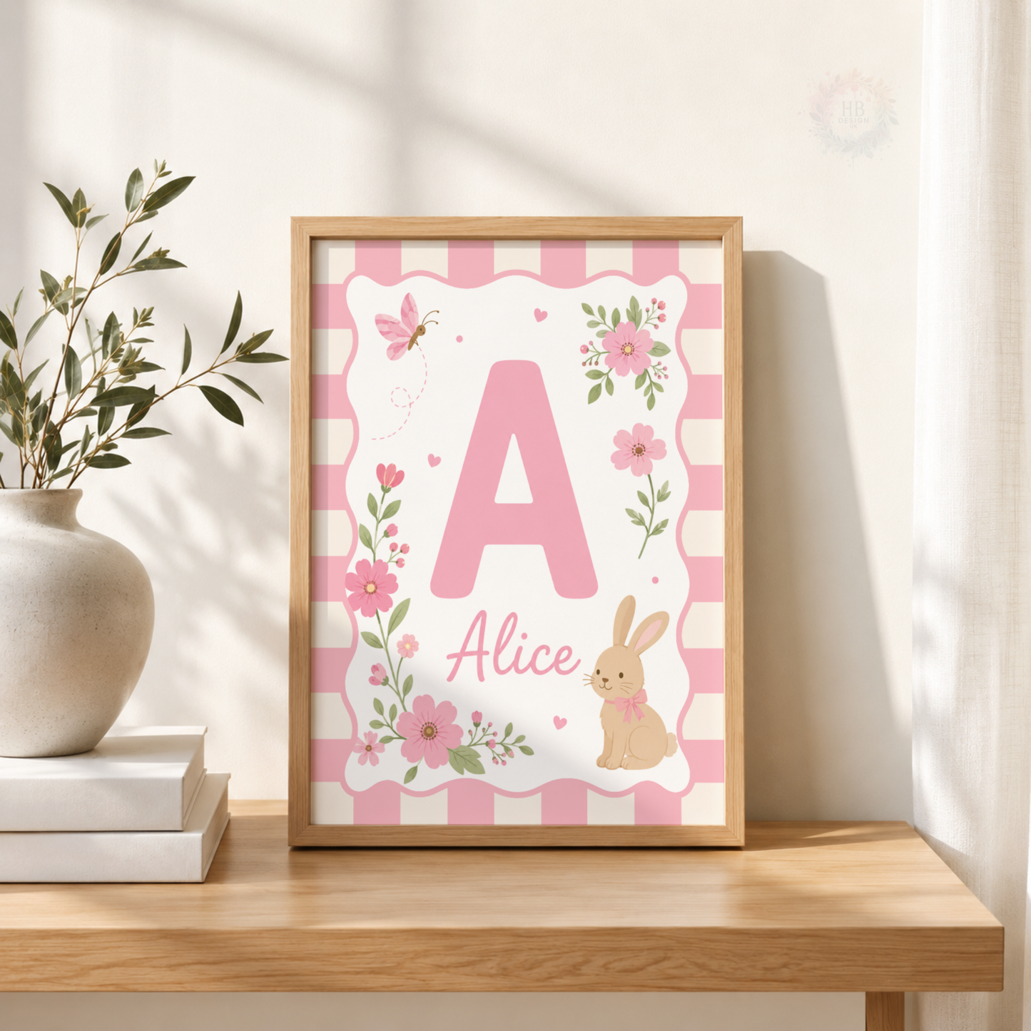 Butterfly Garden – Personalised Set of 3 Nursery Prints