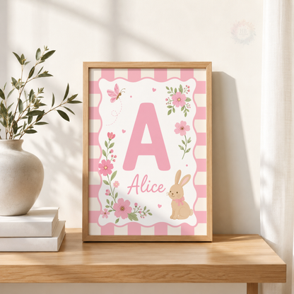 Butterfly Garden – Personalised Set of 3 Nursery Prints