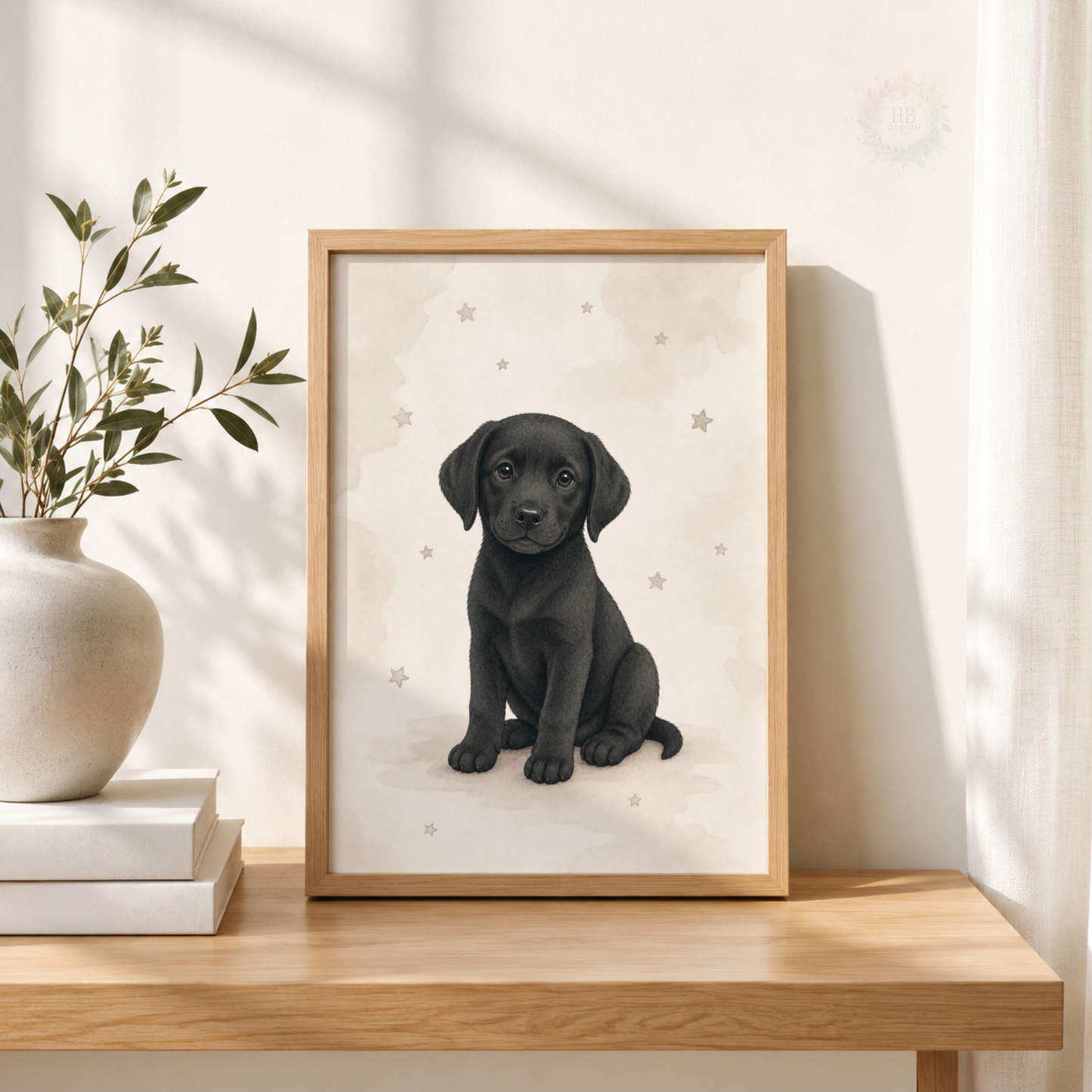 Puppy Nursery Prints – Set of 3 Dachshund, Labrador & Golden Retriever Wall Art