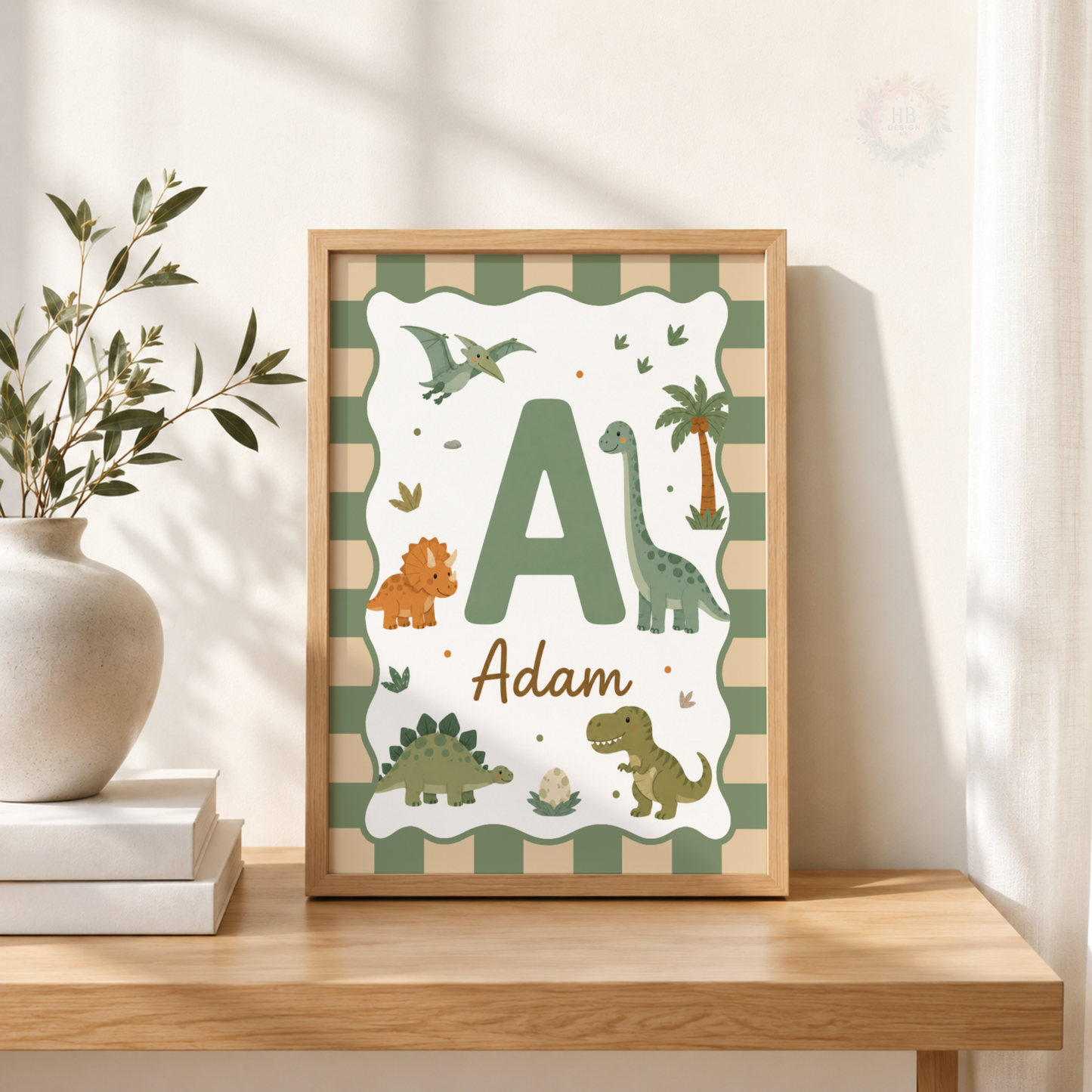 Dinosaur Adventure – Personalised Set of 3 Dinosaur Nursery Prints