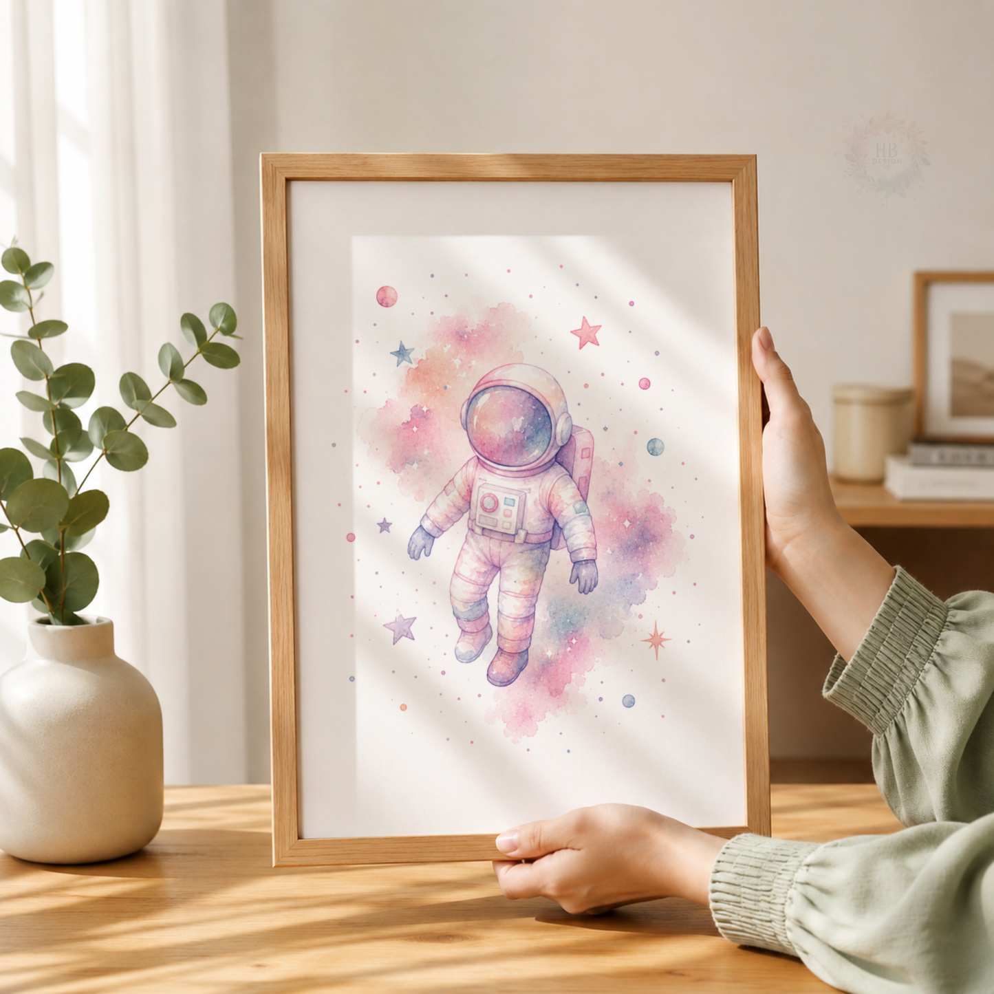 Pastel Space Adventure Prints – Set of 3 Watercolour Nursery Wall Art