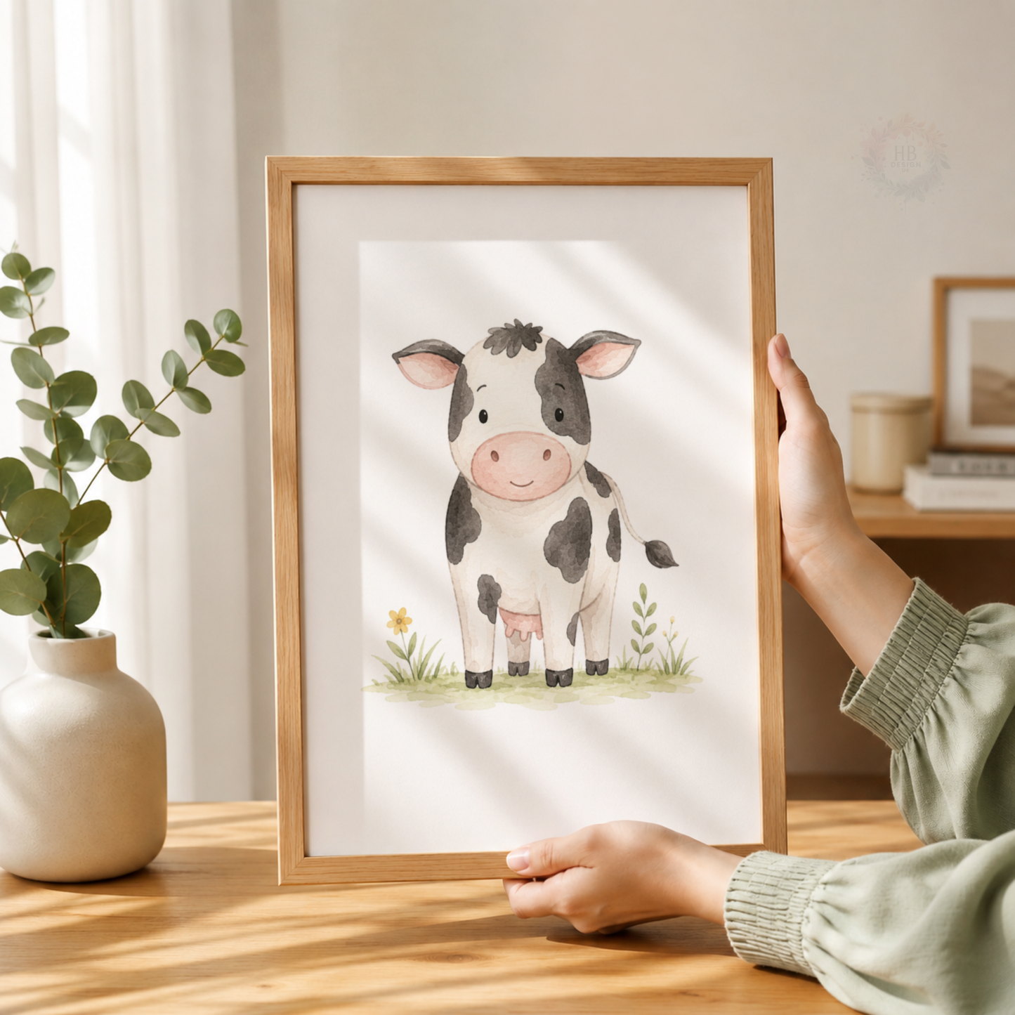 Farm Animal Nursery Wall Art Print Set – Sheep, Cow & Pig