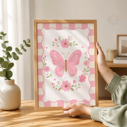 Butterfly Garden – Personalised Set of 3 Nursery Prints