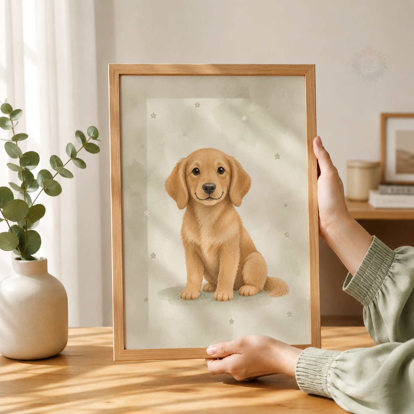 Puppy Nursery Prints – Set of 3 Dachshund, Labrador & Golden Retriever Wall Art