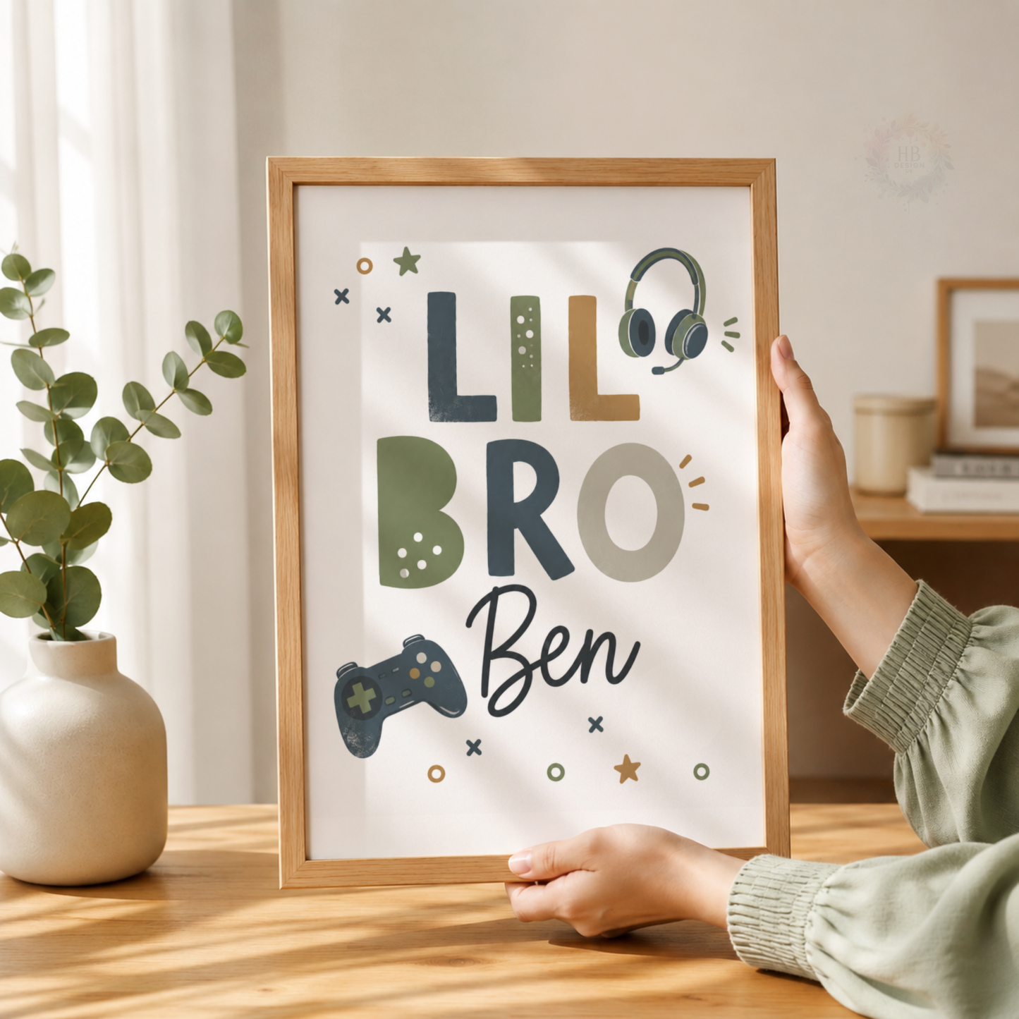 Gaming Brothers – Personalised Big Bro & Little Bro Print Set