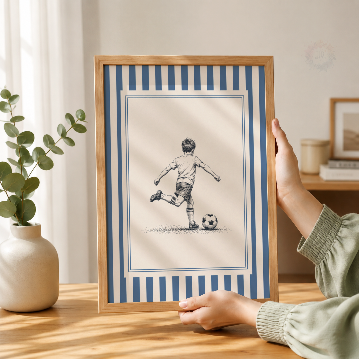 Boys Sports Wall Art Set – Cricket Rugby & Football Prints