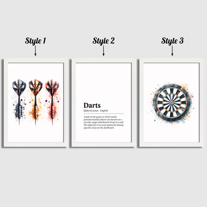 Darts Definition Print Set
