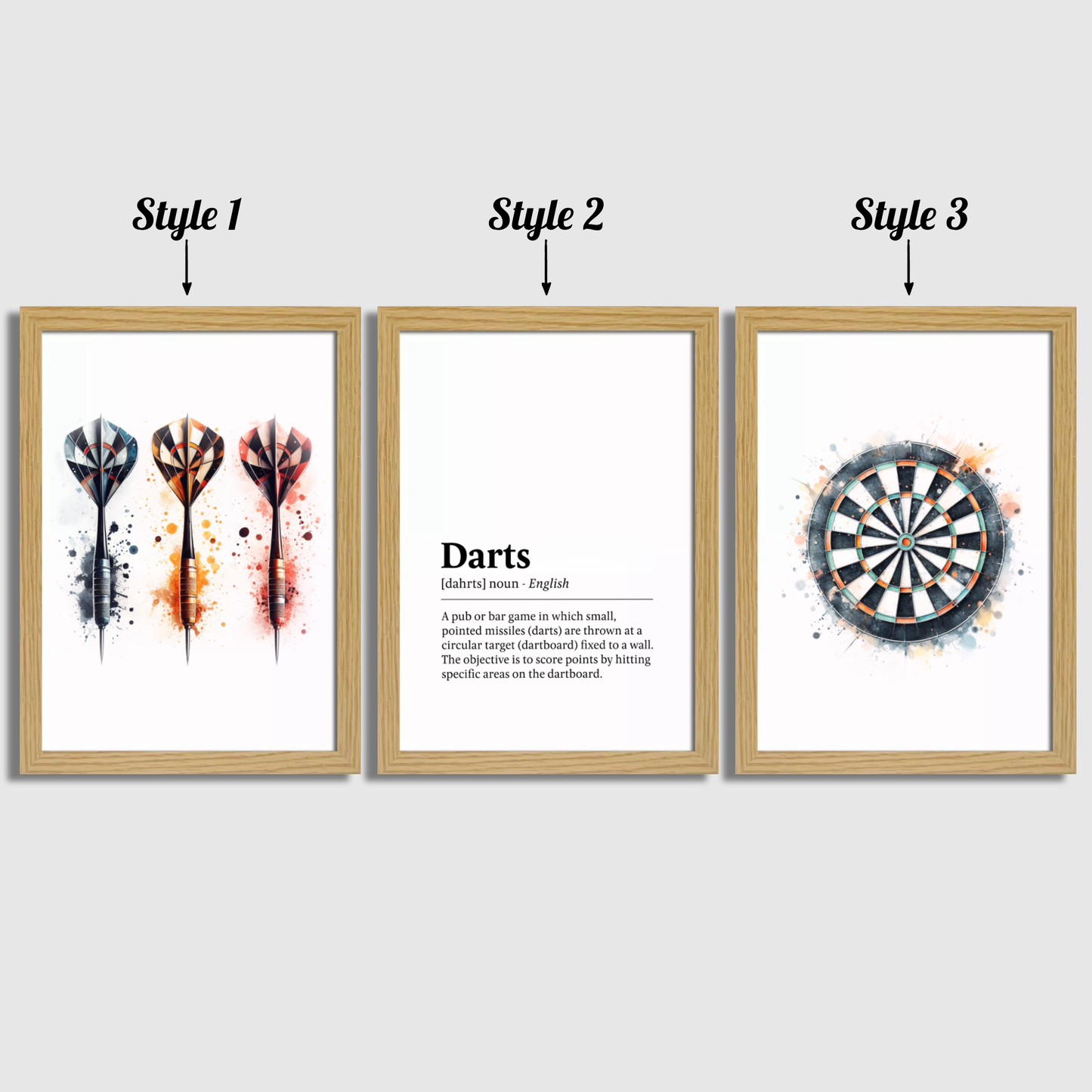 Darts Definition Print Set