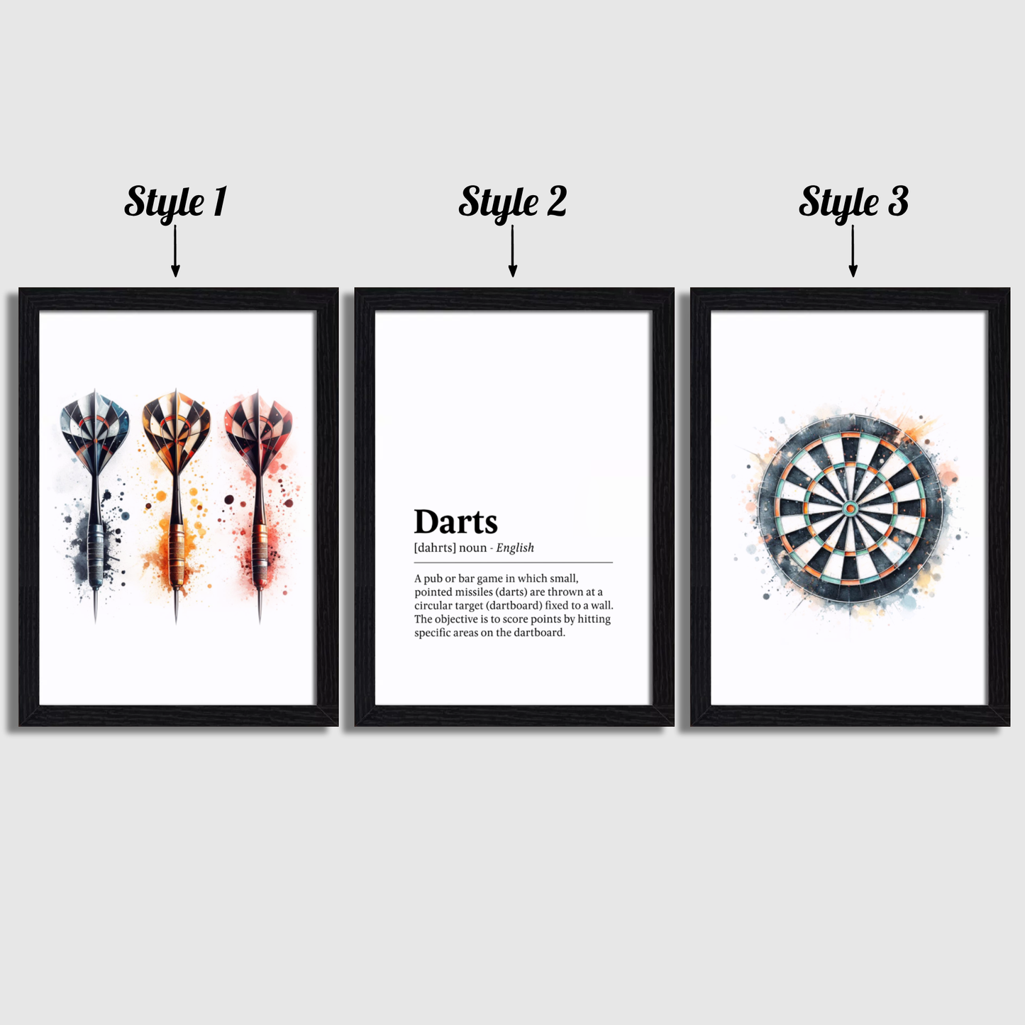 Darts Definition Print Set