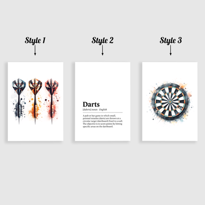 Darts Definition Print Set
