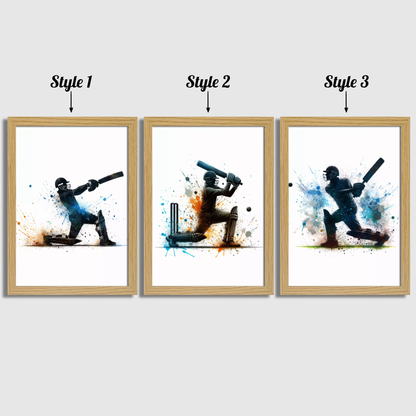 Cricket Batsmen Print Set